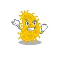 A dazzling bacteria spirilla mascot design concept with happy face