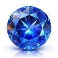 Dazzling blue sapphire illustration Royalty Free Stock Photo