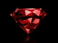 Dazzling diamond red gemstones on black background Royalty Free Stock Photo
