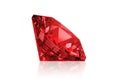 Dazzling diamond red gemstones on white background. 3d render Royalty Free Stock Photo