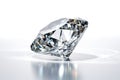 Dazzling Diamond On White Background Royalty Free Stock Photo