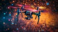 Dazzling Drone Explosion: A Vibrant Photo Shoot with Sony A9 and 35mm Lens