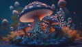 A Dazzling Exploration of Fantasy Mushrooms. Generative AI