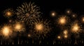 Dazzling fireworks burst in vibrant colors against the night sky. AI generative Royalty Free Stock Photo