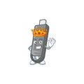 A dazzling of flashdisk stylized of King on cartoon mascot design Royalty Free Stock Photo