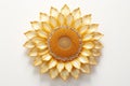 Dazzling Golden-Petaled Sunflower with Seed-Filled Core by Generative A.I