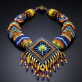 Dazzling and intricate beaded necklace inspired by global cultures