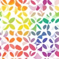 A dazzling kaleidoscope pattern, where overlapping circles form intricate and mesmerizing rainbow
