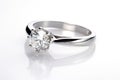 A dazzling round diamond ring on a simple band, ready to propose to the love of your life Royalty Free Stock Photo