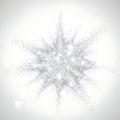 Sparkling Silver Glitter Burst Against a Clean White Background Royalty Free Stock Photo