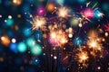 Dazzling Sparkler colorful newyear. Generate Ai Royalty Free Stock Photo