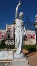 A dazzling statue of a woman in south Portugal