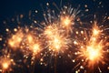 A dazzling view of fireworks lighting up the night sky. AI Generated