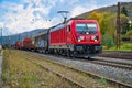 DB Cargo class 187 (187 171) Bombardier TRAXX locomotive pulls a freight train through Gemuenden