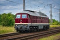 DB Cargo class 232 (232 550) diesel locomotive in the railway on a sunny day