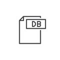Db format document line icon Royalty Free Stock Photo