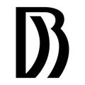 DB letter logo design on white background. DB creative initials letter logo concept. db icon design. DB Black letter icon design o