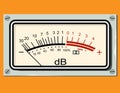 Db meter screan Royalty Free Stock Photo