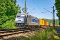 DB Systemtechnik train with class 120 drives through Stadt Wehlen