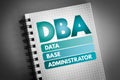 DBA - Database Administrator, acronym Royalty Free Stock Photo