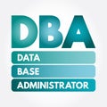 DBA - Database Administrator, acronym