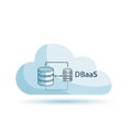 DBaaS Cloud Database Service Illustration Flat style 2D illustration Royalty Free Stock Photo