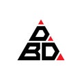 DBD triangle letter logo design with triangle shape. DBD triangle logo design monogram. DBD triangle vector logo template with red Royalty Free Stock Photo