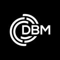 DBM letter logo design on black background. DBM creative initials letter logo concept. DBM letter design