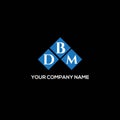 DBM letter logo design on BLACK background. DBM creative initials letter logo concept. DBM letter design Royalty Free Stock Photo