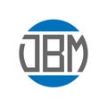 DBM letter logo design on white background. DBM creative initials circle logo concept Royalty Free Stock Photo