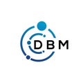 DBM letter logo design on white background. DBM creative initials letter logo concept. DBM letter design Royalty Free Stock Photo