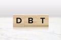 DBT on Wooden Blocks - Dialectical Behavior Therapy Mental Health Concept Royalty Free Stock Photo