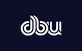 DBU Creative Unique Modern Letter Logo Design Royalty Free Stock Photo