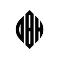 DBX circle letter logo design with circle and ellipse shape. DBX ellipse letters with typographic style. The three initials form a Royalty Free Stock Photo