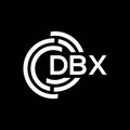 DBX letter logo design on black background. DBX creative initials letter logo concept. DBX letter design.DBX letter logo design on Royalty Free Stock Photo