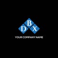 DBX letter logo design on BLACK background. DBX creative initials letter logo concept. DBX letter design Royalty Free Stock Photo