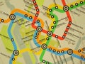 Map of metro routes