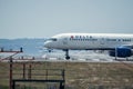 DC: A Delta Airlines passenger plane waits for take off at the Reagan International Airport, as seen