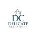 DC Letter with dove vector Logo element. Cremations design collection. Vector illustration