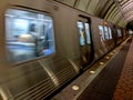 DC Metro Train Pulling Into Station Royalty Free Stock Photo