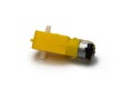 DC motor with yelow Geared box.