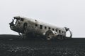 DC3 plane wreck at Solheimasandur beach Royalty Free Stock Photo