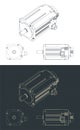 DC servo motor drawings