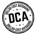 DCA dollar-cost averaging grunge rubber stamp