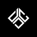 DCD letter logo design on black background. DCD creative initials letter logo concept. DCD letter design Royalty Free Stock Photo