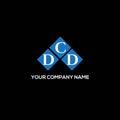 DCD letter logo design on BLACK background. DCD creative initials letter logo concept. DCD letter design Royalty Free Stock Photo