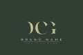 DCG abstract letter logo design Royalty Free Stock Photo
