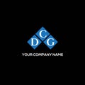 DCG letter logo design on BLACK background. DCG creative initials letter logo concept. DCG letter design Royalty Free Stock Photo