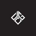 DCG letter logo design on black background. DCG creative initials letter logo concept. DCG letter design Royalty Free Stock Photo