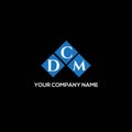 DCM letter logo design on BLACK background. DCM creative initials letter logo concept. DCM letter design